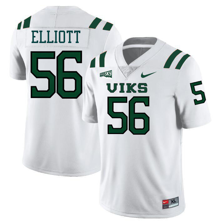 Portland State Vikings #56 Spencer Elliott College Footbaall Jerseys,Uniforms Stitched-White